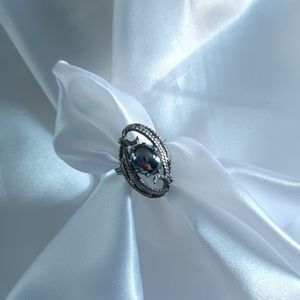 Vintage 1971 Sarah Coventry "Ebb Tide" Hematite ring size 7 adjustable